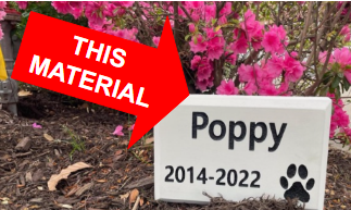Heart-Shaped Concrete Pet Grave Marker - Interest Check Only